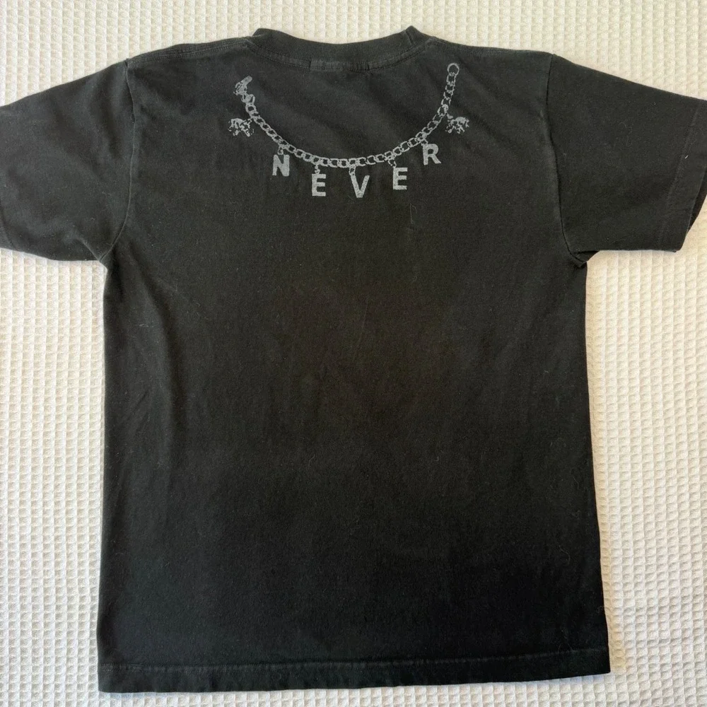 Nevertrust Urban Subculture Skull Crown Pay Me Graphic T-Shirt Black Small - Picture 2 of 5